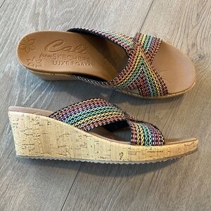 Skechers Women's Multi-Color Wedge Sandals